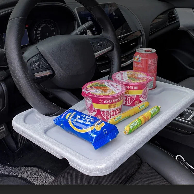 Car Portable Laptop Computer Desk Mount Stand Eat Work Car Steering Wheel Dining Table BracketDrink Food Coffee Tray Board