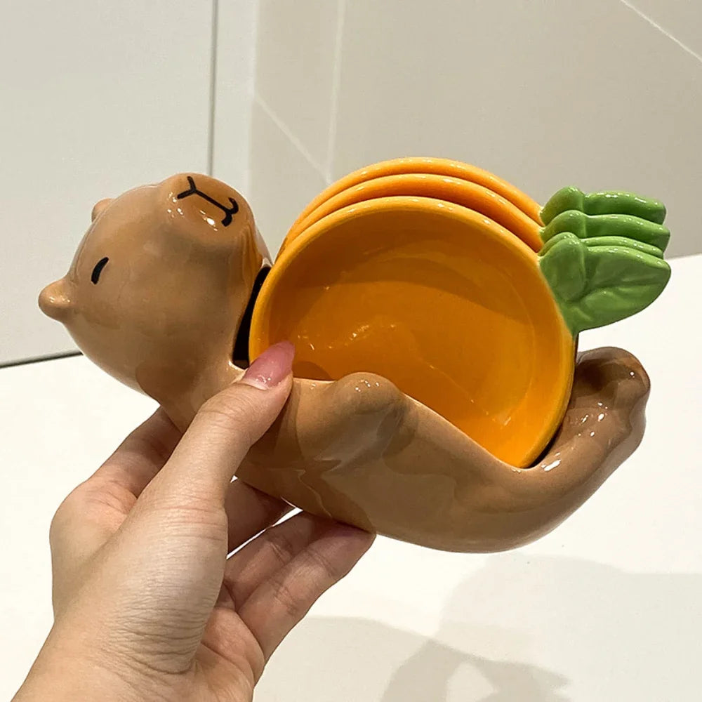 Creative Dish Set Cute Cartoon Shape Porcelain Household Tableware Hot Pot Barbecue Sauce Condiment Vinegar Dishes Personal Item