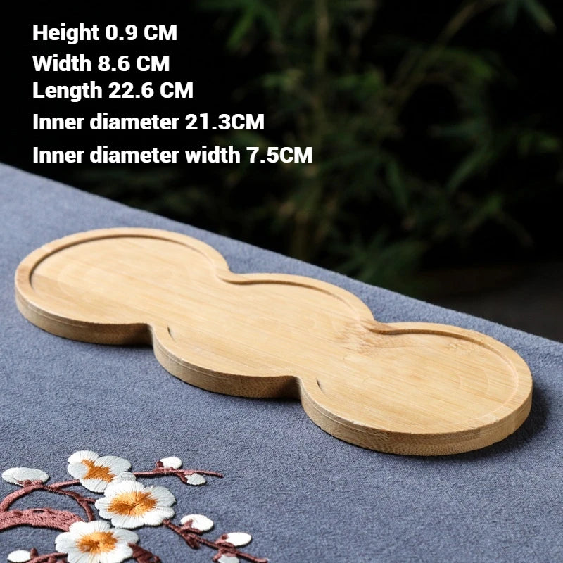 30 Style Round Square Flower Pots Planter Bamboo Tray Wood Holder Home Decor Gardening Supply Anti-Fade Simple Elegant Design