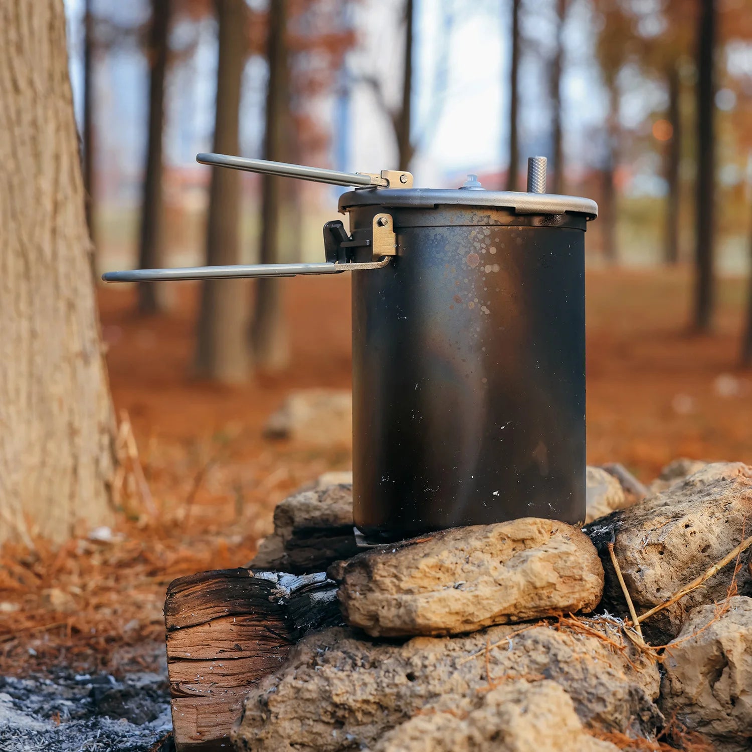 Keith Outdoor Titanium Plateau Pressure Cooker 1.8L Picnic Stew Pot Set Cooking Tool