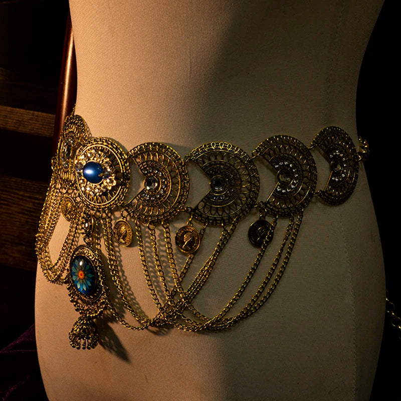 Cos Egyptian Headdress Pharaoh's Favorite Metal Props Cos Daughter's Headwear Necklace Avril Cosplay Photography Accessories