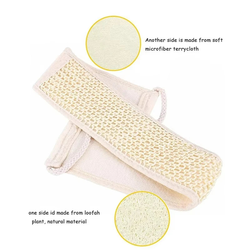 Natural Soft Exfoliating Loofah Bath Shower Unisex Massage Spa Scrubber Sponge Back Strap Body Skin Health Cleaning Tool
