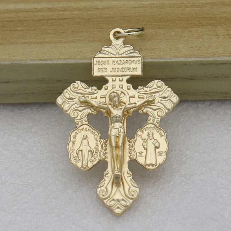 1/3/6PCS Alloy Catholic Crucifixes Multipurpose Catholic Things Meaningful Pardon Crucifix High Quality Crosses for Rosarie