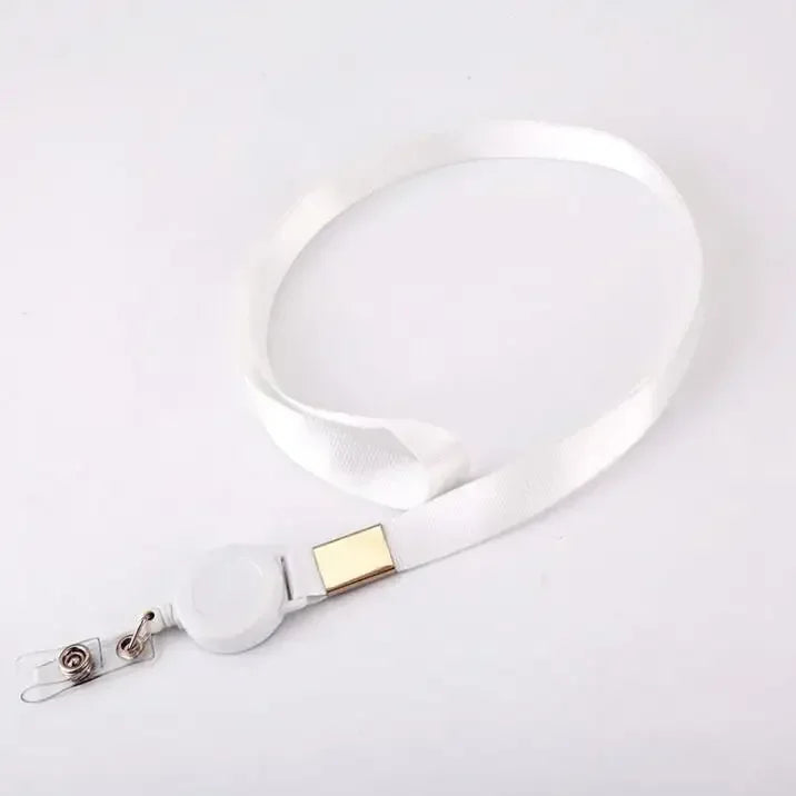 Aluminum Alloy Card Holder Retractable Badge Reel Lanyard Employee Staff Name ID Card Card Holder Business Supplies