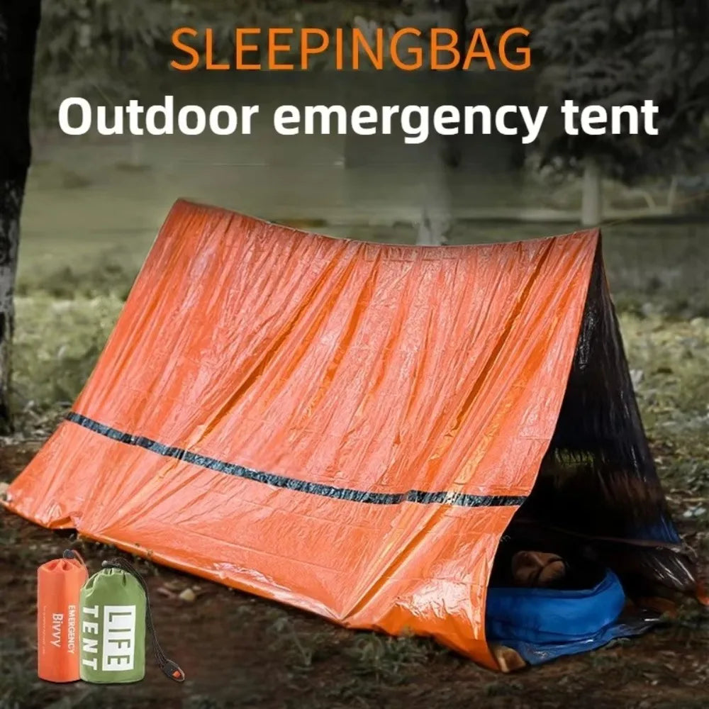 2 Person Emergency Tent Waterproof Sleeping Bag Earthquake Shelter Survival Tent Moisture-Resistant Thermal Blanket Camping