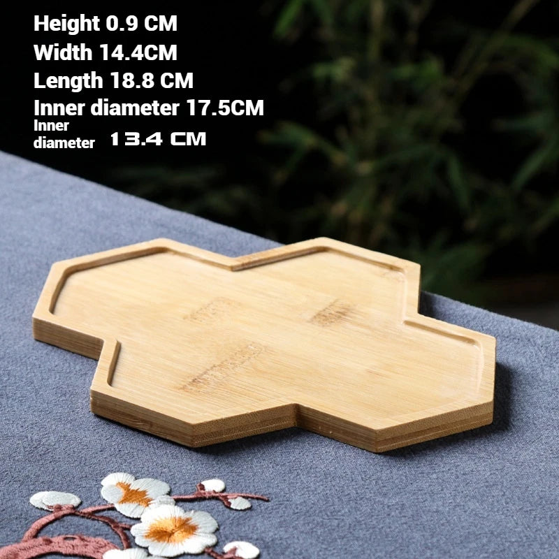 30 Style Round Square Flower Pots Planter Bamboo Tray Wood Holder Home Decor Gardening Supply Anti-Fade Simple Elegant Design