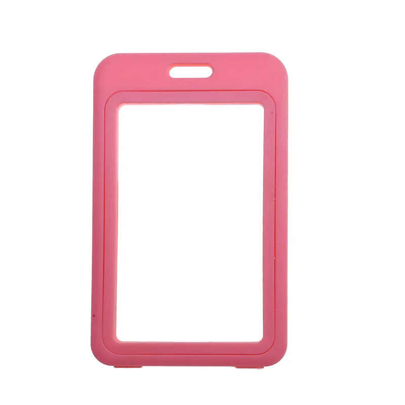 1 PCS Transparent Work Card Badge Holder Office Staff Employees ID Card Clear Pass Name Work Card Cover Case Sleeve with Lanyard