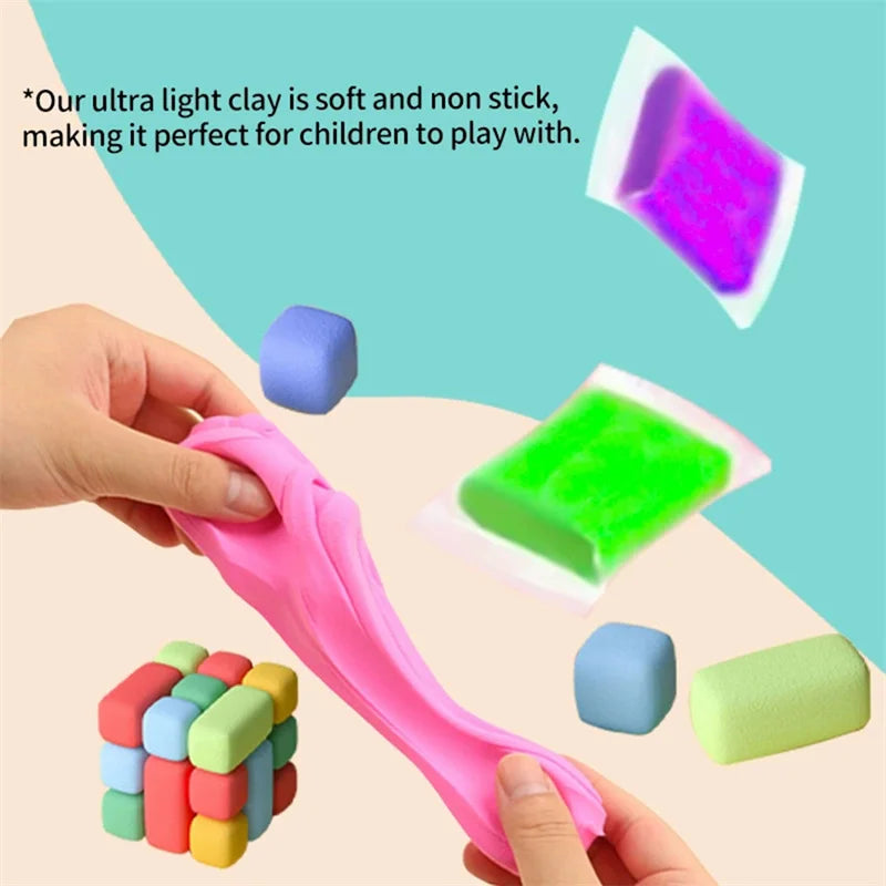 12/24/36 Color Clay Air-dried Clay Set Ultra Light Plastic Clay with Carving Tools DIY Crafts Toy Gifts for Friends Children