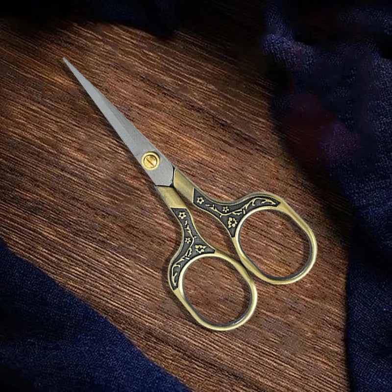 Small Vintage European Style Scissors Stainless Steel For Cross Stitch Cutting Embroidery Sewing Handcraft Craft DIY Art Work
