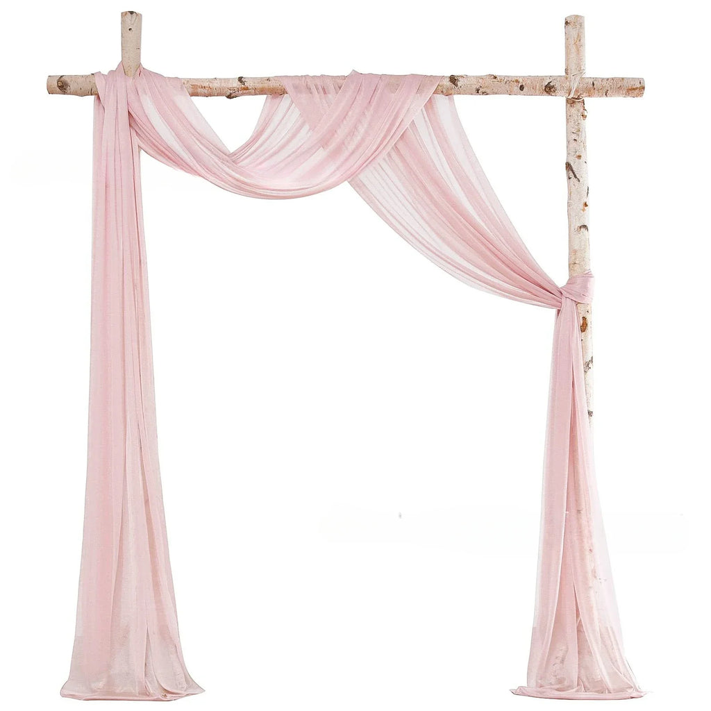 600CM Pearl Chiffon Veil Wedding Decoration Cloth Curtain European Wrinkle Free Cloth Curtain Holiday Party Decoration