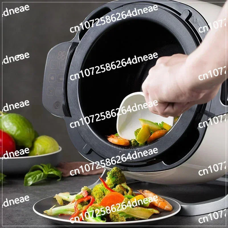 Cooking Wok Pot Non-stick Multifunctional Cooker Pot 2000W 6L 220V  Intelligent Automatic Stir Frying Machine Household Electric