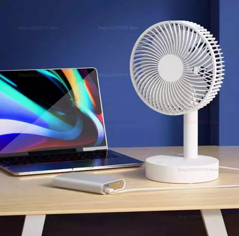 Portable Small Plug-in Desk Fan High Power No Head Shake Compact Quiet Fan for Dorm Bedroom Office Travel Indoor Outdoor Use