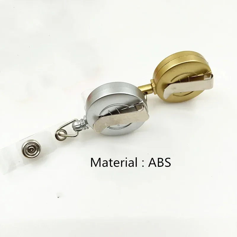 Aluminum Alloy Card Holder Retractable Badge Reel Lanyard Employee Staff Name ID Card Card Holder Business Supplies