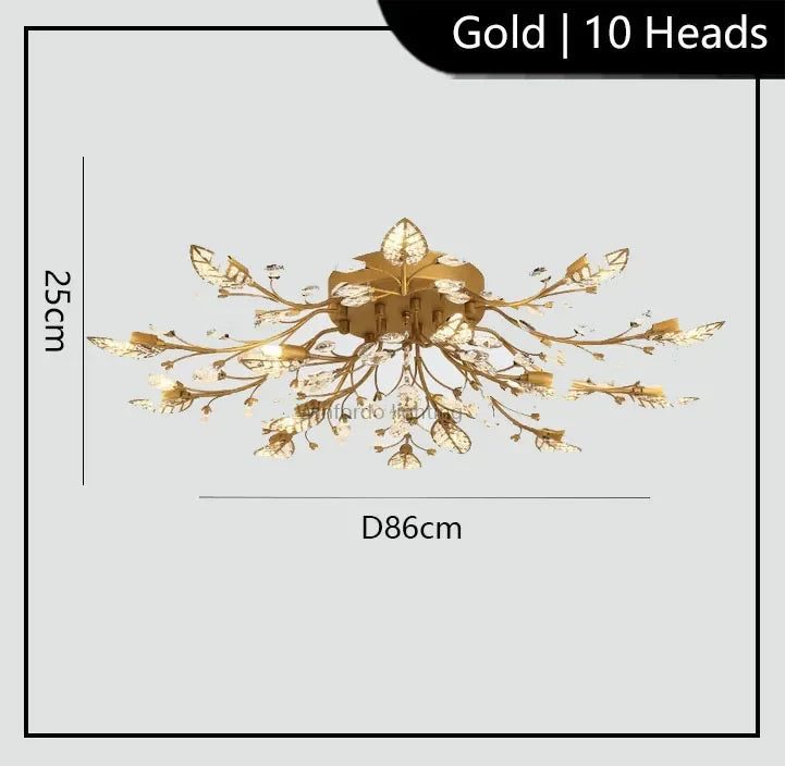 American retro crystal Ceiling lamp minimalist room bedroom dining room Nordic creative LED Ceiling lamp indoor lighting fixture