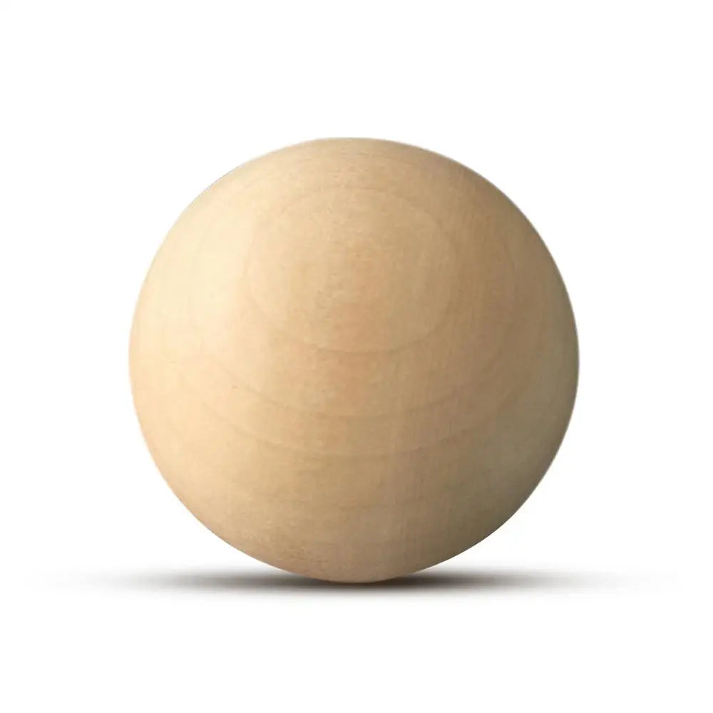 3/5/6/7/7.5cm Diameter Natural Color Solid Without Holes Wooden Beads Round Balls Loose Beads Manual DIY Accessories