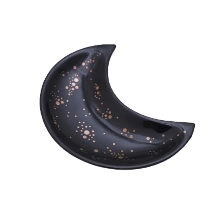 1pc ceramic moon jewelry dish Middle East Arab Ramadan Eid al Fitr storage dish multifunctional dish home decoration ornament