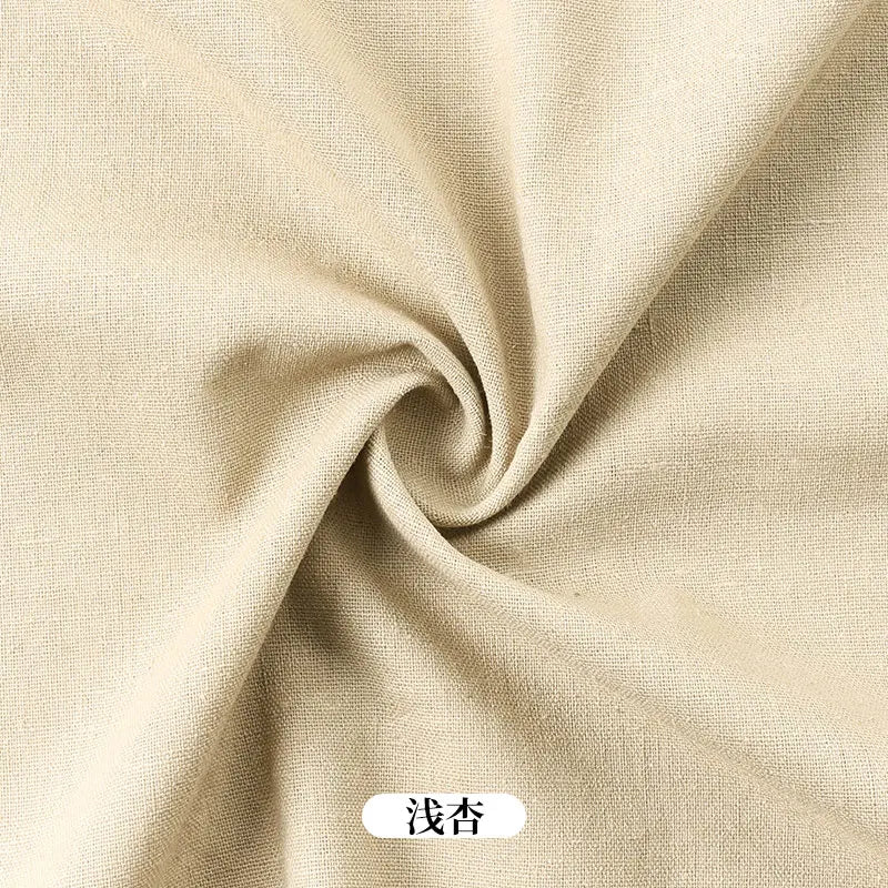 Linen fabric plain color solid color spring and summer linen cloth clothing skirt pants handmade DIY fabric plain linen