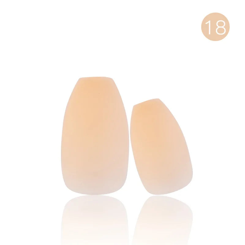 24tips/pc French White Fake Nails Matte /Glossy Detachable Long Square Natural False Press on Nails Manicure Faux Ongles