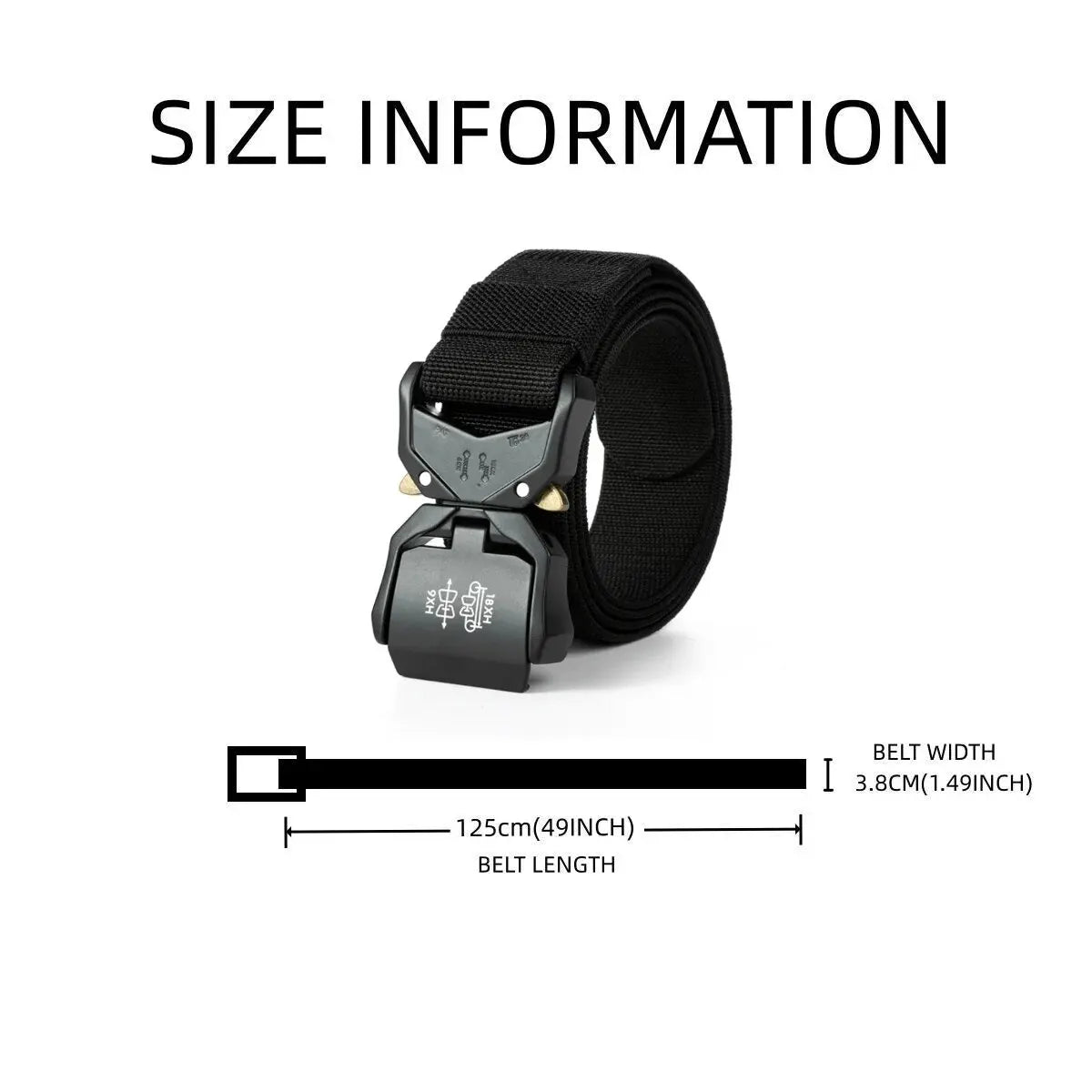 New Outdoors Belt Buckle Quick Release Elastic Belt Casual Tooling Training Belt Men's Trousers Belt