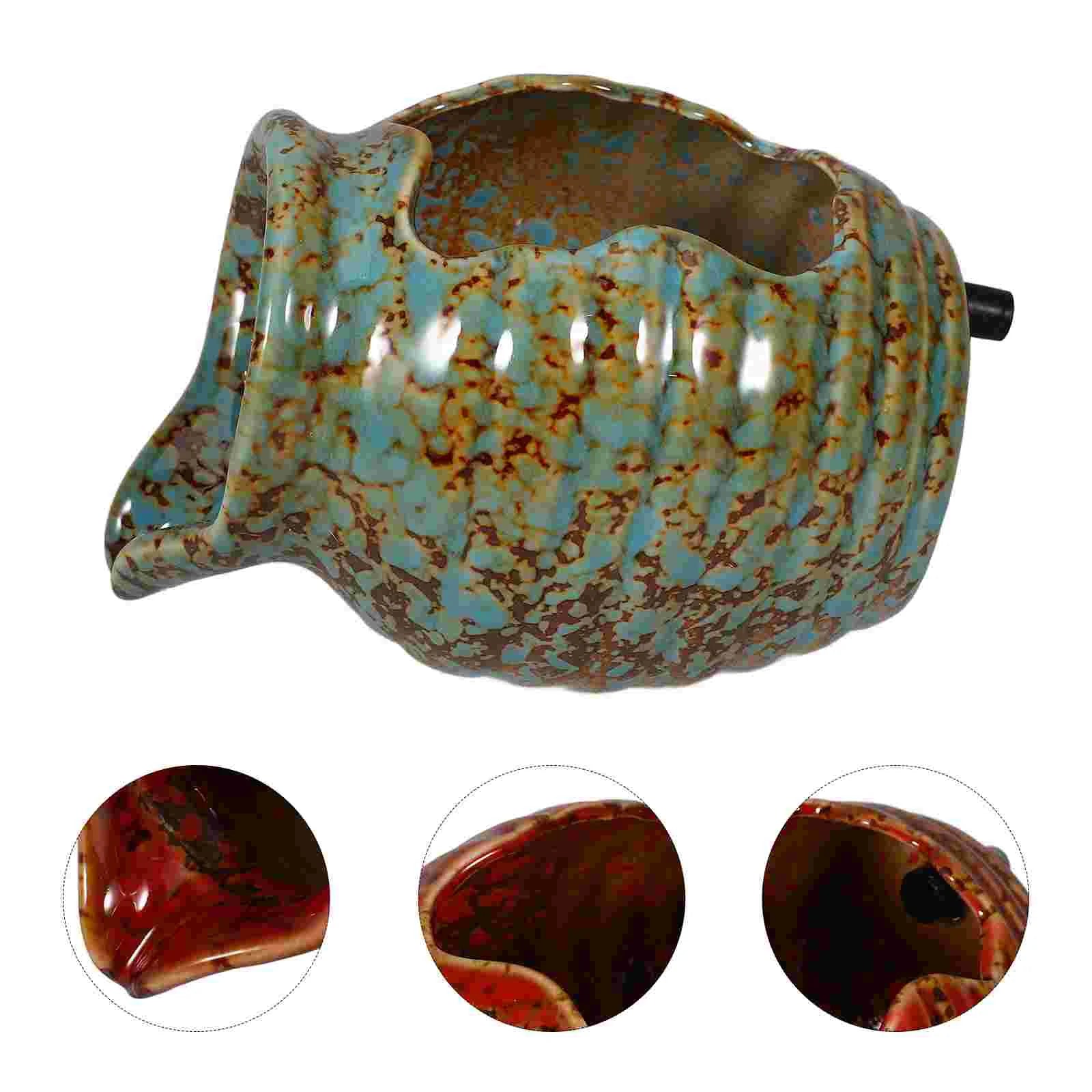 Ceramic Mini Jar Fountain Solar Powered Waterfall Vase Garden Supplies Landscaping Decor Outdoor Indoor Patio Yard Fountains