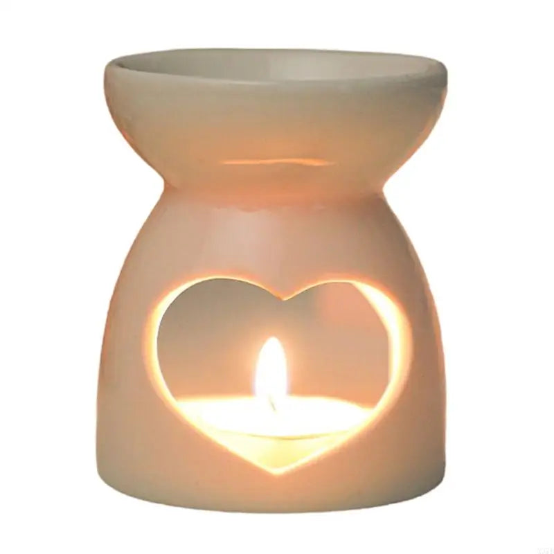 Romantics White Hollowed Ceramics Tealight Holders Essential Oil Diffuser