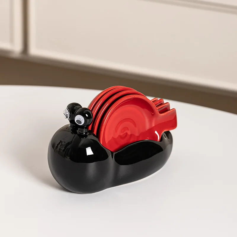 Snail Ceramic Small Dish Household Flavor Dish Hot Pot Dipping Dish Cute Creative Soy Sauce Dish Seasoning Vinegar Dish