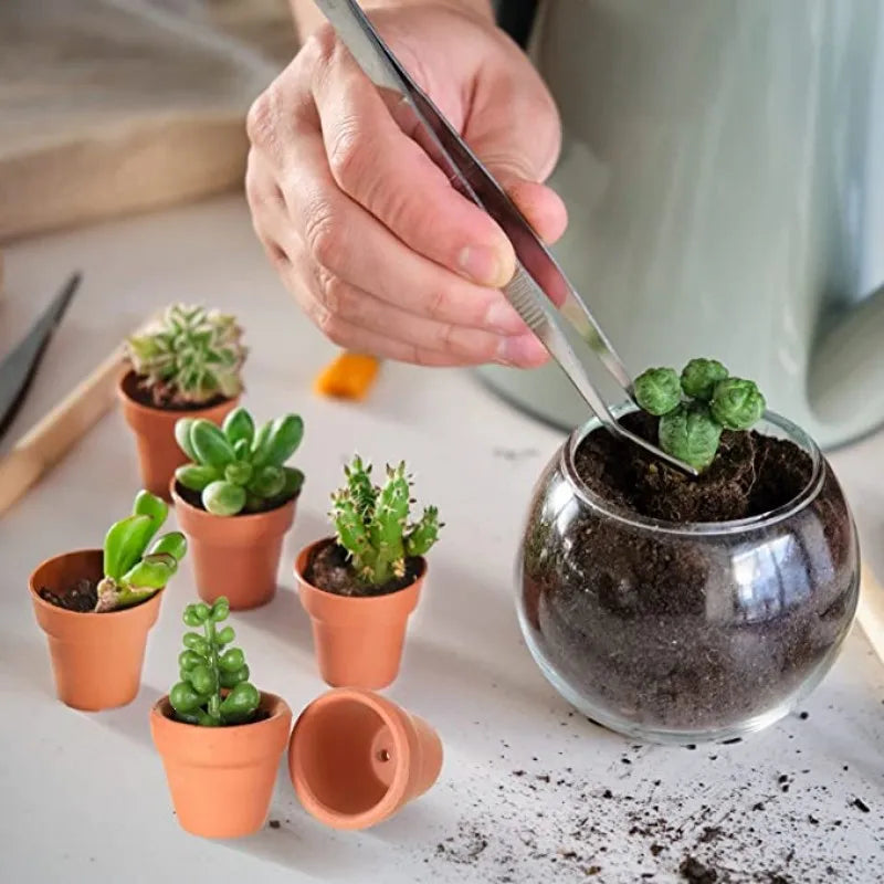 100 Pcs Tiny Terracotta Pots - 1.3 inch Small Mini Clay Pots with Drainage Holes Flower Nursery Terra Cotta Pots for in/outdoor