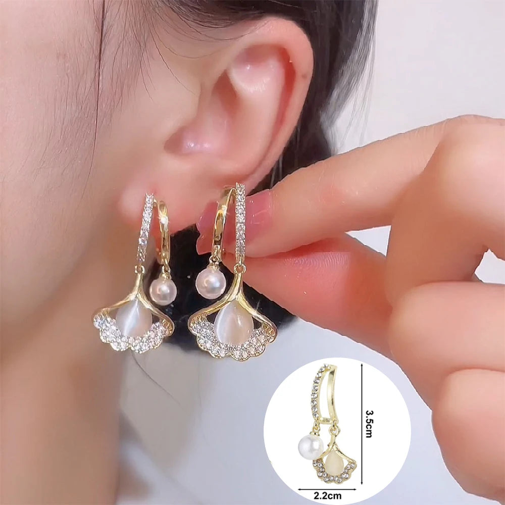 Glamour Earrings Sale Natural Freshwater Pearl Earrings Korean Fashion 2019 New Popular Pearl Women's Earrings Wholesale