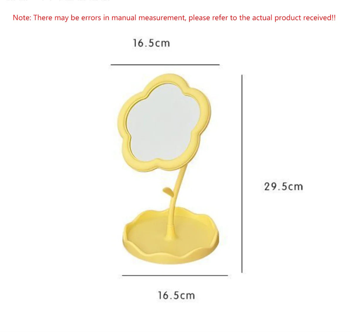 Sunflower Makeup Mirror Girl Dresser Desktop Hanging Jewelry Beauty Mirror Bedroom Dorm Dressing Mirror Removable Portable ﻿