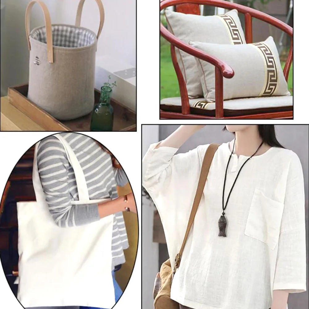 Raw Cloth Patchwork Painting Hemp Cotton Linen Fabric Burlap Sewing Textile Quilting Organic Material Craft Decoration 50x150cm