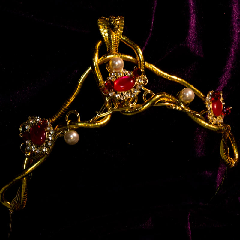 Cos Egyptian Headdress Pharaoh's Favorite Metal Props Cos Daughter's Headwear Necklace Avril Cosplay Photography Accessories