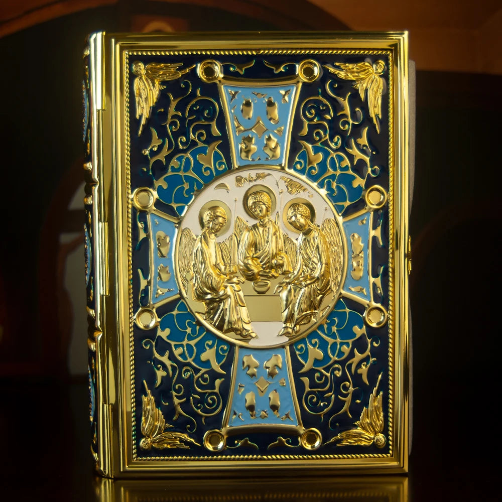 Eastern Orthodox Holy Scriptures Gospel Book Cover  For Church With High Quality Handmade And Gold Plating