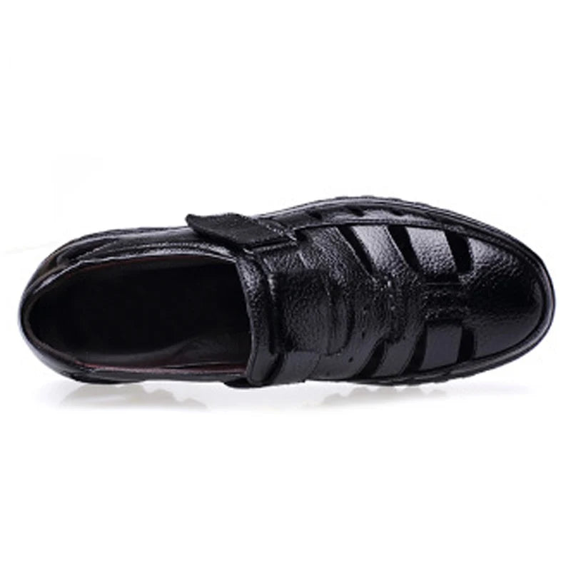 Genuine Leather Sandals Men Summer Shoes Non-slip Flat Soft Casual Brand Footwear