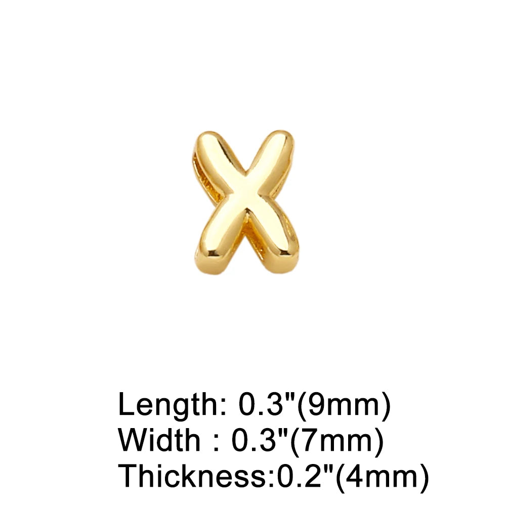 FLOLA Minimalist 26 Letters DIY Necklaces for Women Gold Plated Chain Custom Name Necklace Simple Jewelry Gifts nkev10