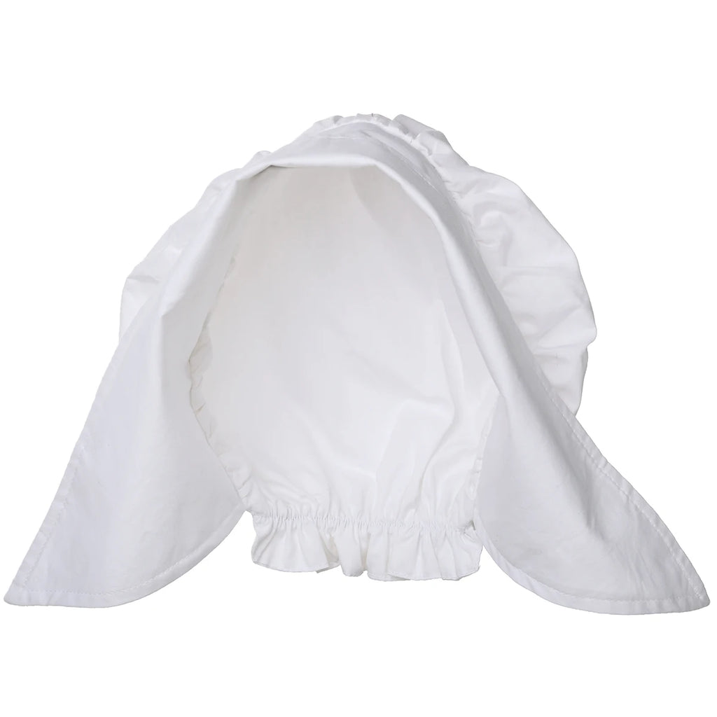 White Bonnet Victorian Cosplay Hat Medieval Vintage Head Wear