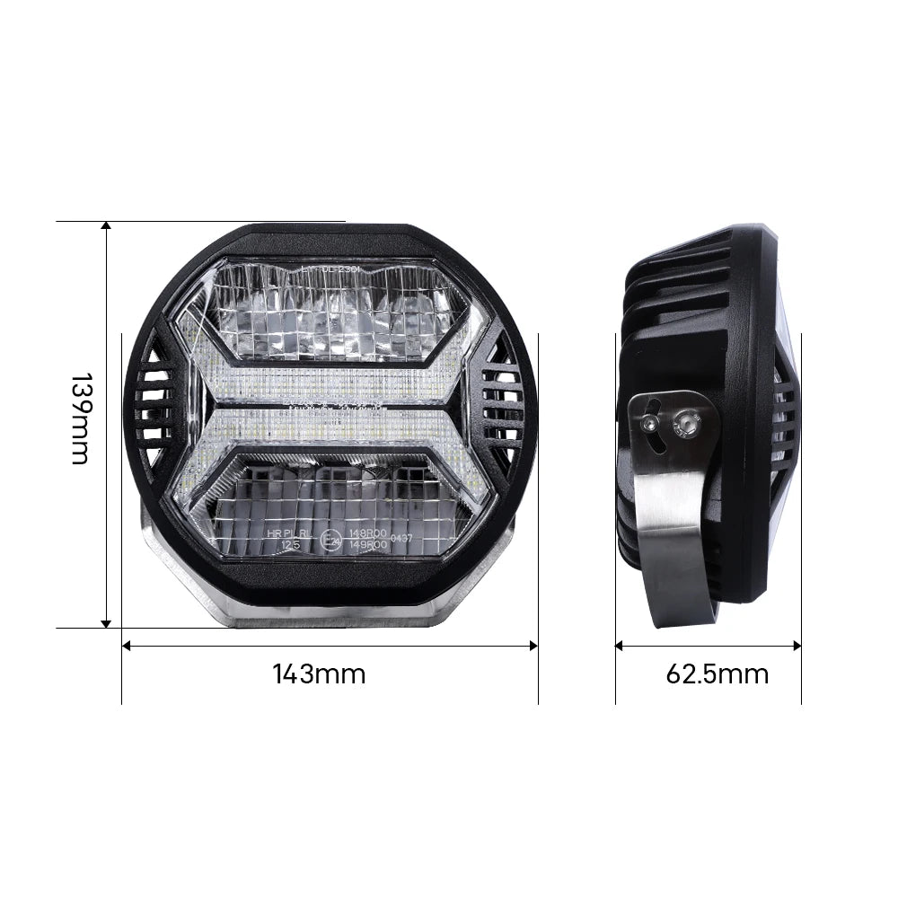 1Pair E-mark 4 Inch LED Work Lights 48W 12V 24V Flood Light Bar for Truck Jeep Lada Off Road 4x4  ATV UTV Boat Auxiliary Light