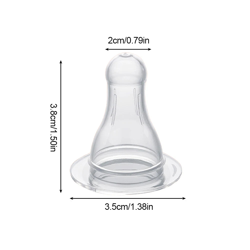 Baby Silicone Pacifier Wide Neck Soft Spiral Teat Nipple Circle Hole Cross Hole Baby Care Bottles Natural Flow Nipples BPA Free