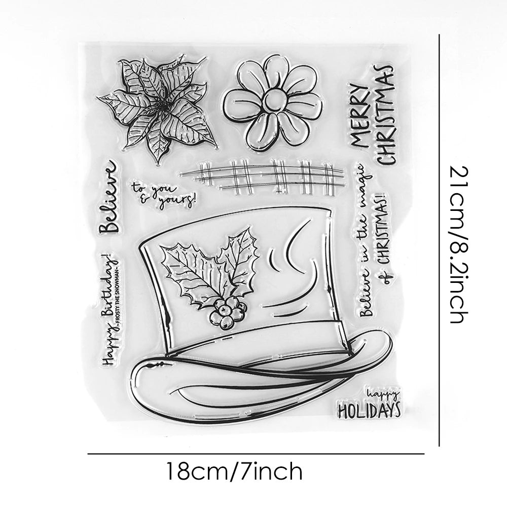 Thanksgiving Day Clear Stamp Phrase Macarons Transparent Silicone Stamps  for Card Making DIY Scrapbooking Embossing Stencils