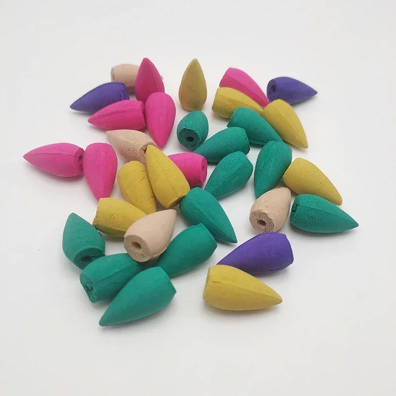 Natural Waterfall Incense Cones Reflux Tower Incense for Burner Smoke Backflow Cone Fragrance Jasmine Lavender Aromatherapy