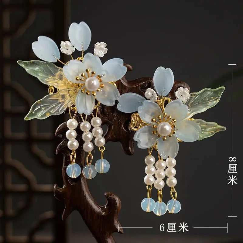 Children's Headwear Ancient Style Girl Hanfu Hair Bundle Wig Accessories Princess Dress Up Gift