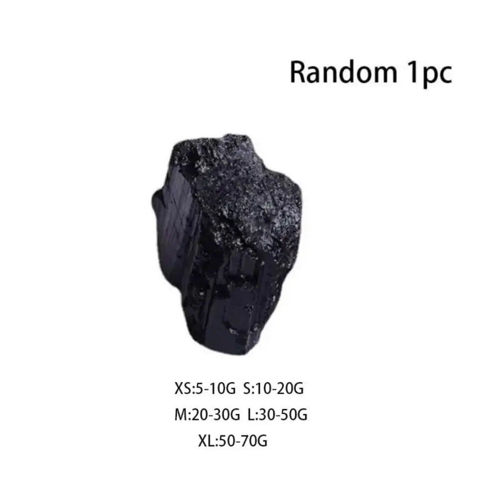 Creative Natural Natural Black Tourmaline Stone Crafts Black Black Tourmaline Raw Stone Handicraft Aromatherapy Stone Collection