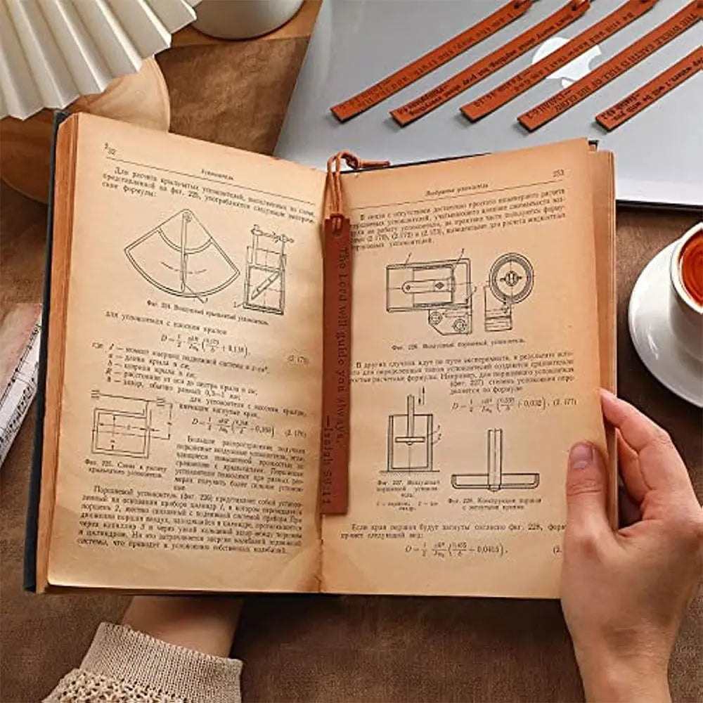 Leather Bible Bookmarks Christian Bookmarks Religious Bookmarks Inspirational Bible Verse Bookmarks for Men Women Church Gifts