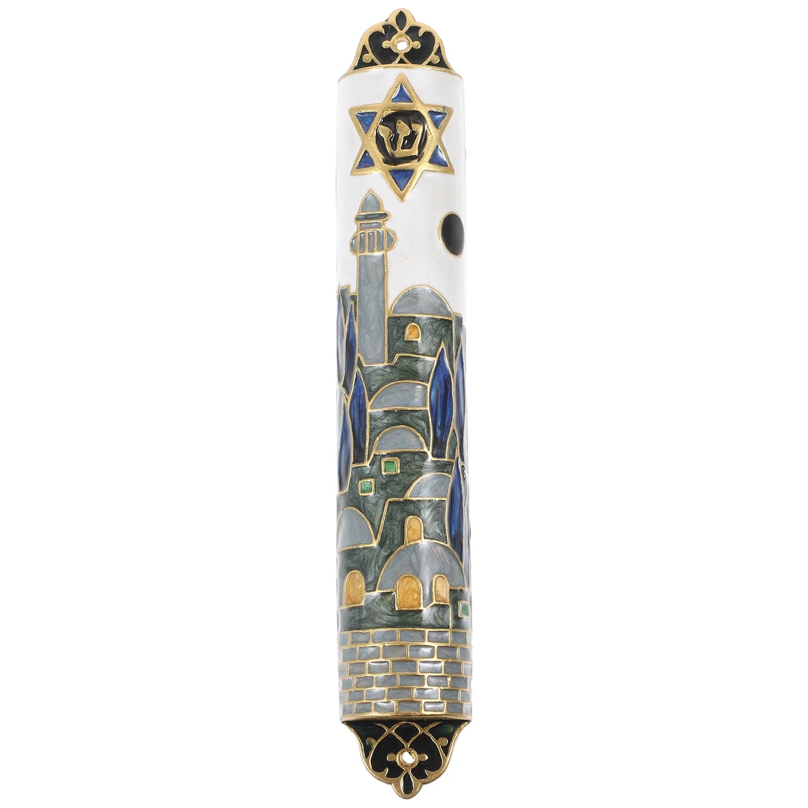 Doorpost Scroll Mezuzah Decor Symbols Prayer Scripture House Metal Craft Judaica Religious Retro