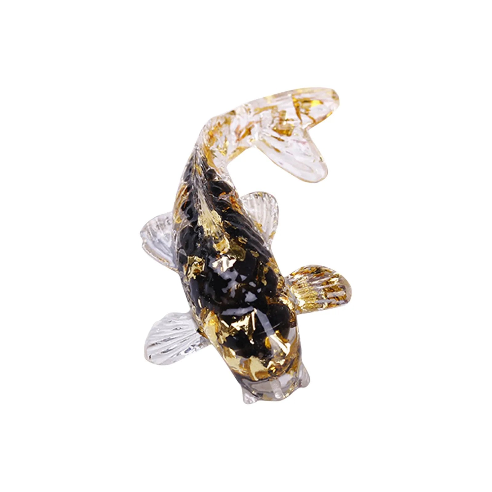 Natural Crystal Gravel Fish Shape Small Ornaments Decorative Office Surface Christmas Ornaments Vintage Dark Christmas Ornaments