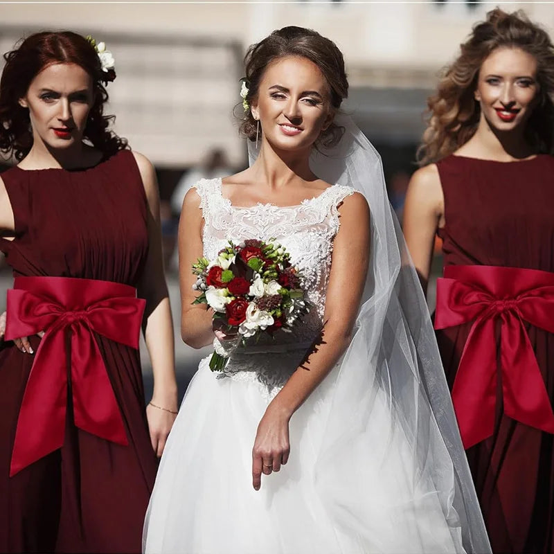 Women Sash Belt for Bow Dress Long Satin Waist Belt for Wedding Party Special Occasion