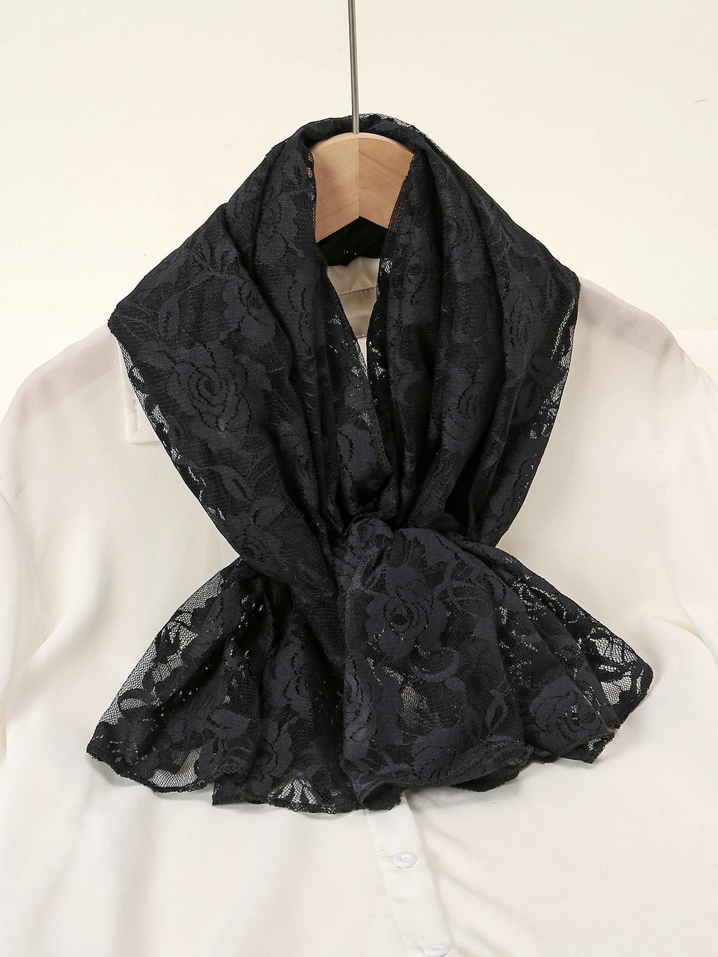 Elegant Rose Lace Shawl Wraps For Women Summer Hoasale Long Shwal Pashmina Ladies Decorate Stoles With Fashion Style