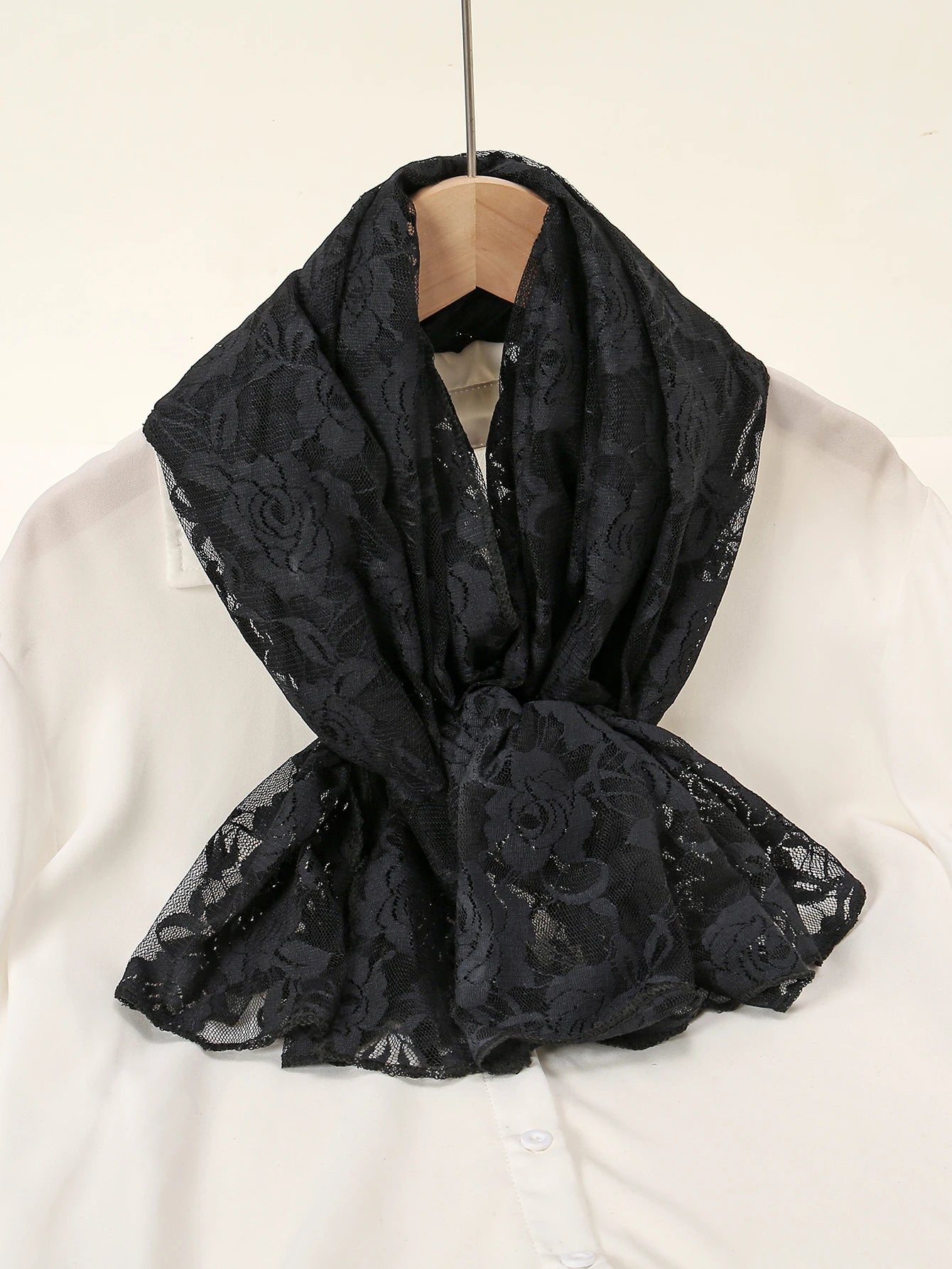 Elegant Rose Lace Shawl Wraps For Women Summer Hoasale Long Shwal Pashmina Ladies Decorate Stoles With Fashion Style