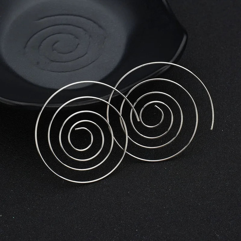 Minimalist Jewelry Fish Shaped Stud Earrings Simplicity Handmade Copper Wire Earring Women Brincos de gota Feminino Geometric