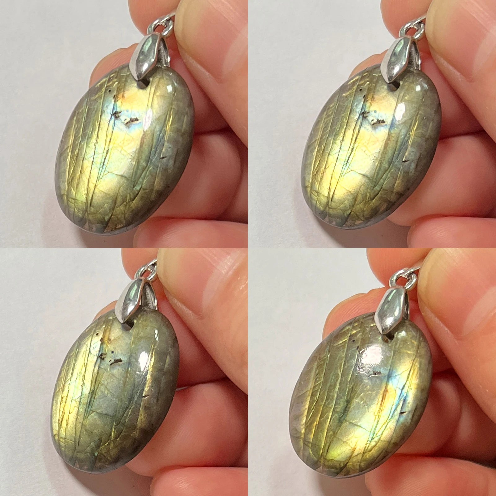 Gem Pendant Natural Stone Irregular Shape Bead Purple Blue Labradorite Necklace Pendant for Women Men Jewelry Gift 1Pcs