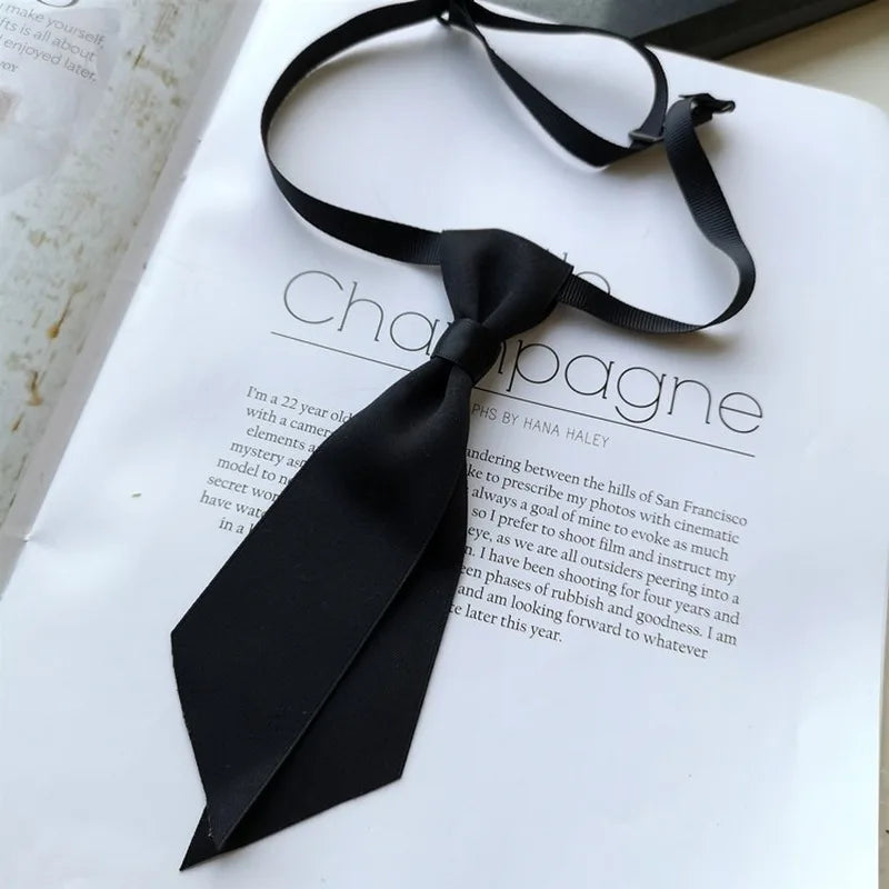 Simple Slim Neck Tie Bowtie Men's Women's Business Dress College Style Shirt Bow Collar Flower for Womens Children Accessories
